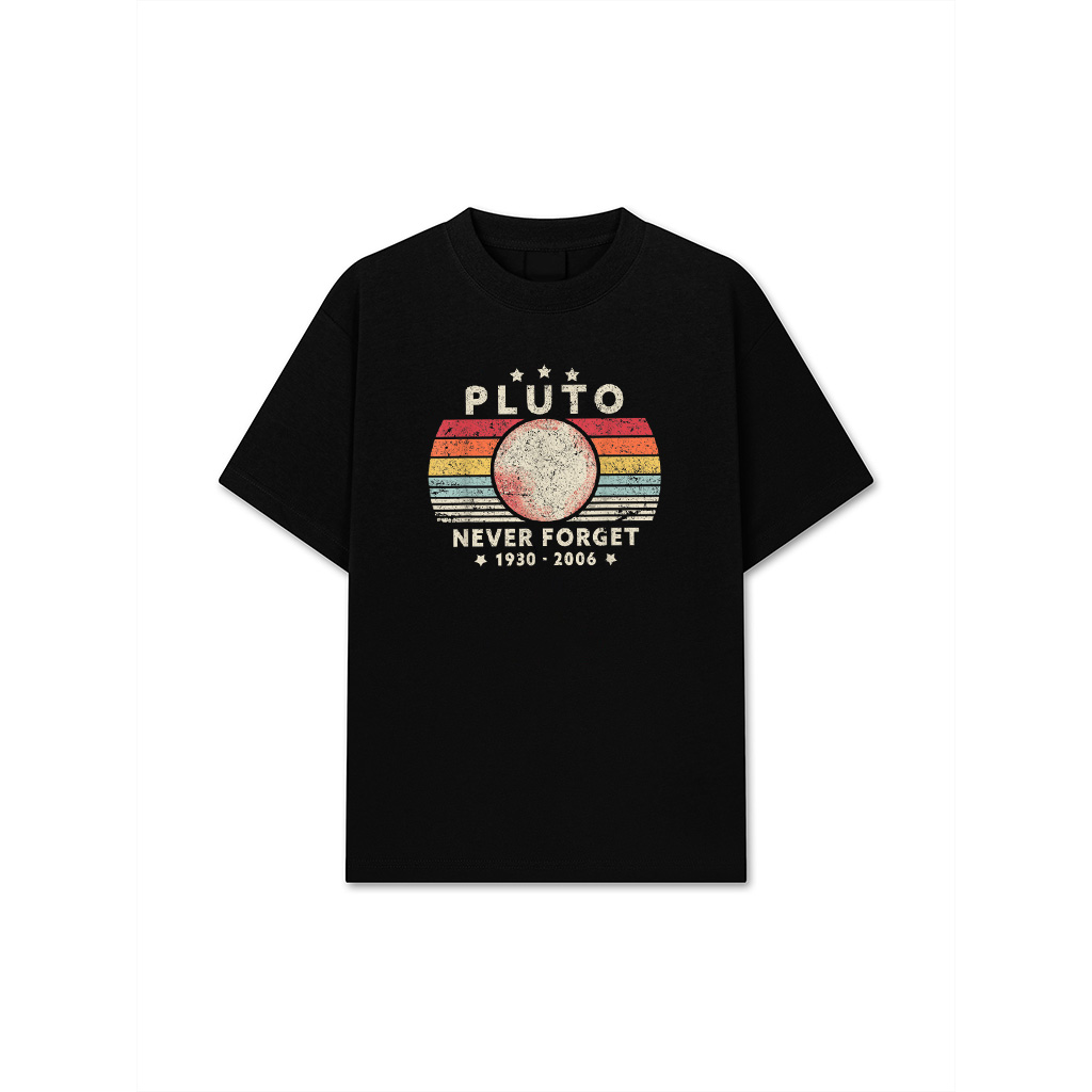 Never Forget Pluto Shirt Retro Style Funny Space Science T-Shirt