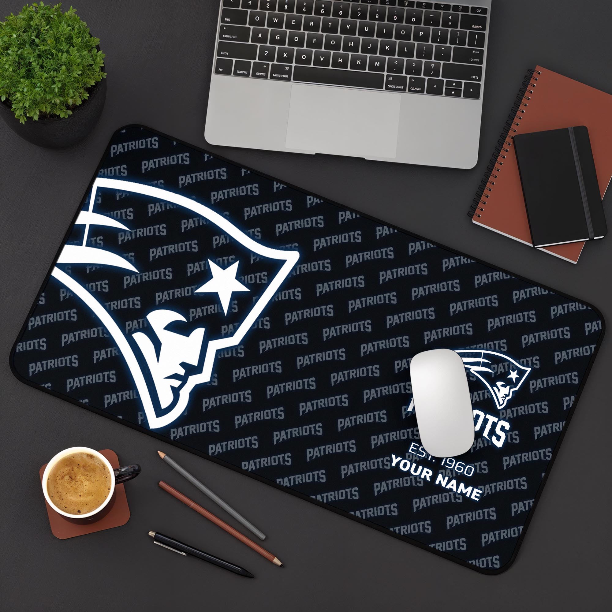 New England Patriots 2025 Version Mouse Pad Custom Printed, Sport Team Mouse Pad, Sport Gift For Fans