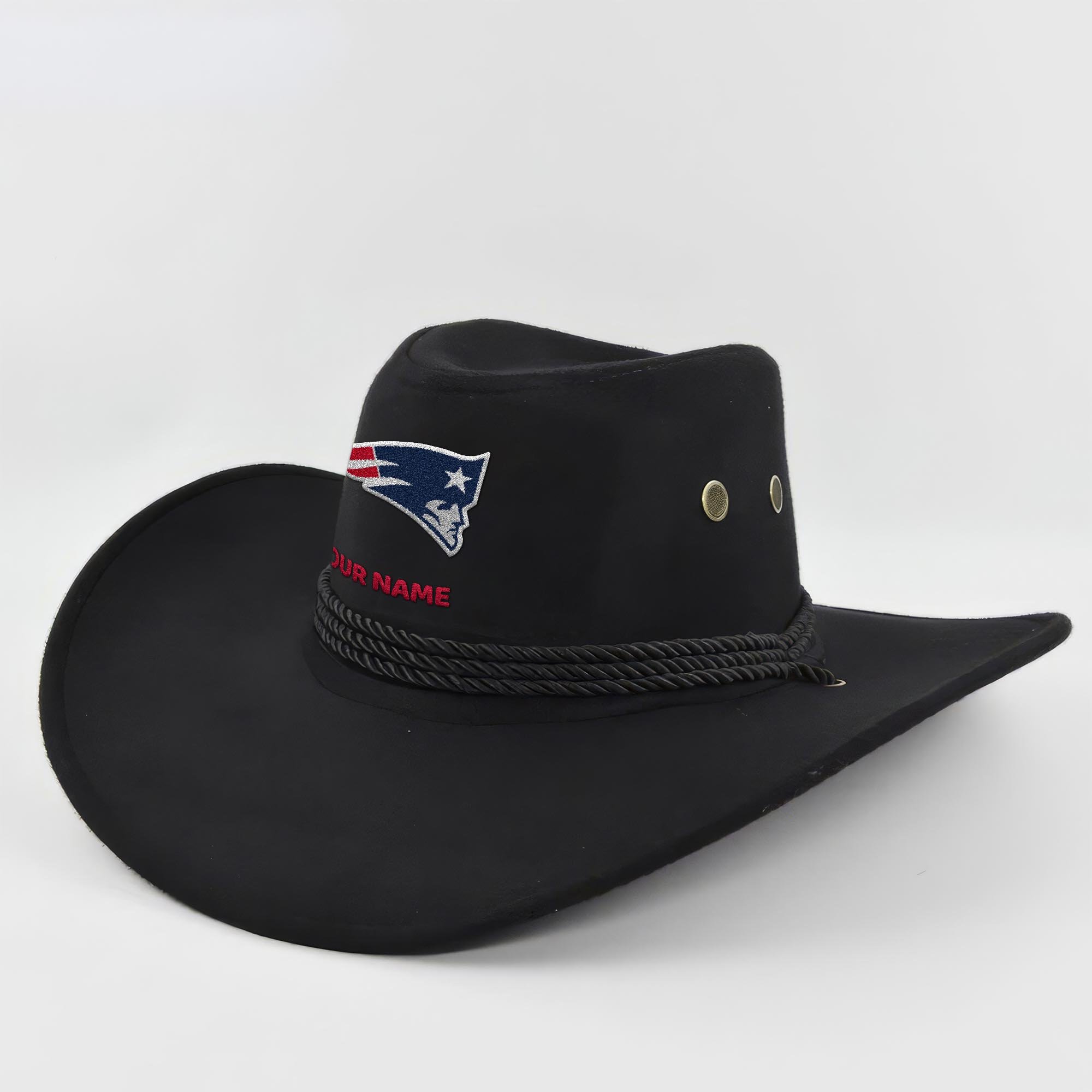 New England Patriots Cowboy Hat Custom Your Name, Gifts For Fan
