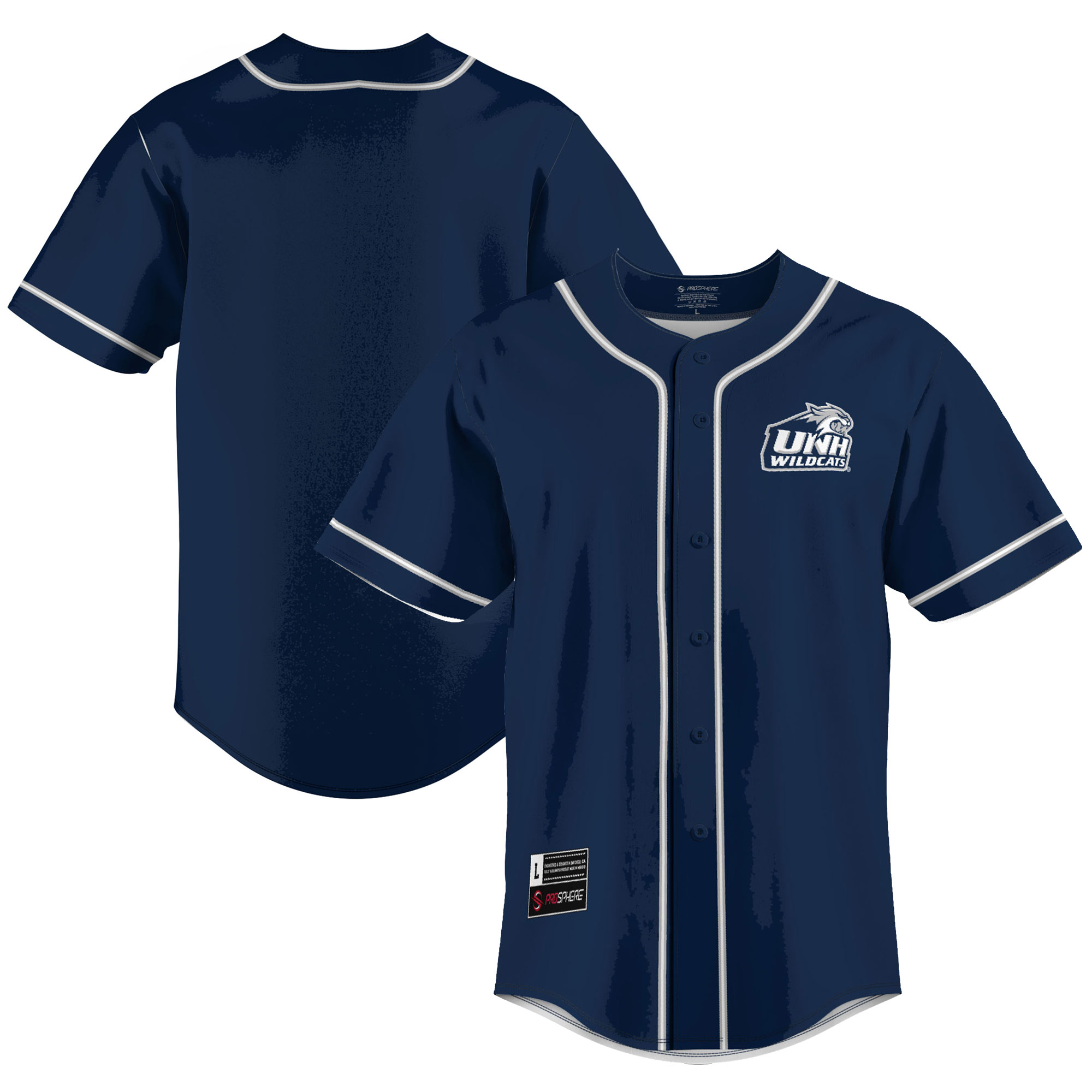 New Hampshire Wildcats Gameday Greats Lightweight Baseball Jersey - Blue