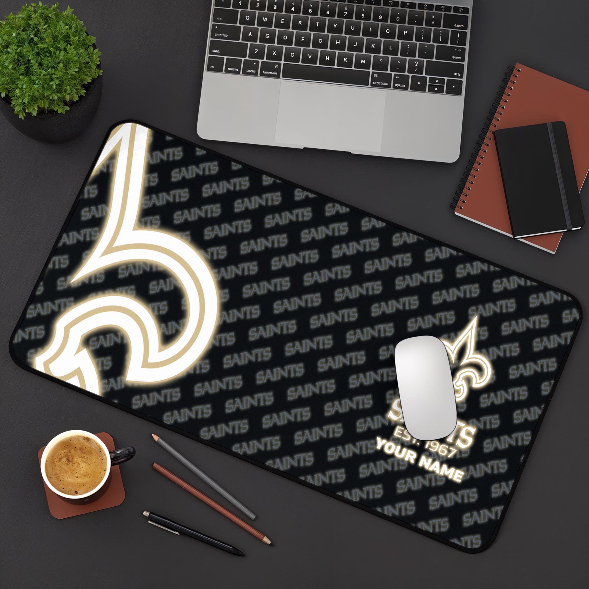 New Orleans Saints 2025 Version Mouse Pad Custom Printed, Sport Team Mouse Pad, Sport Gift For Fans