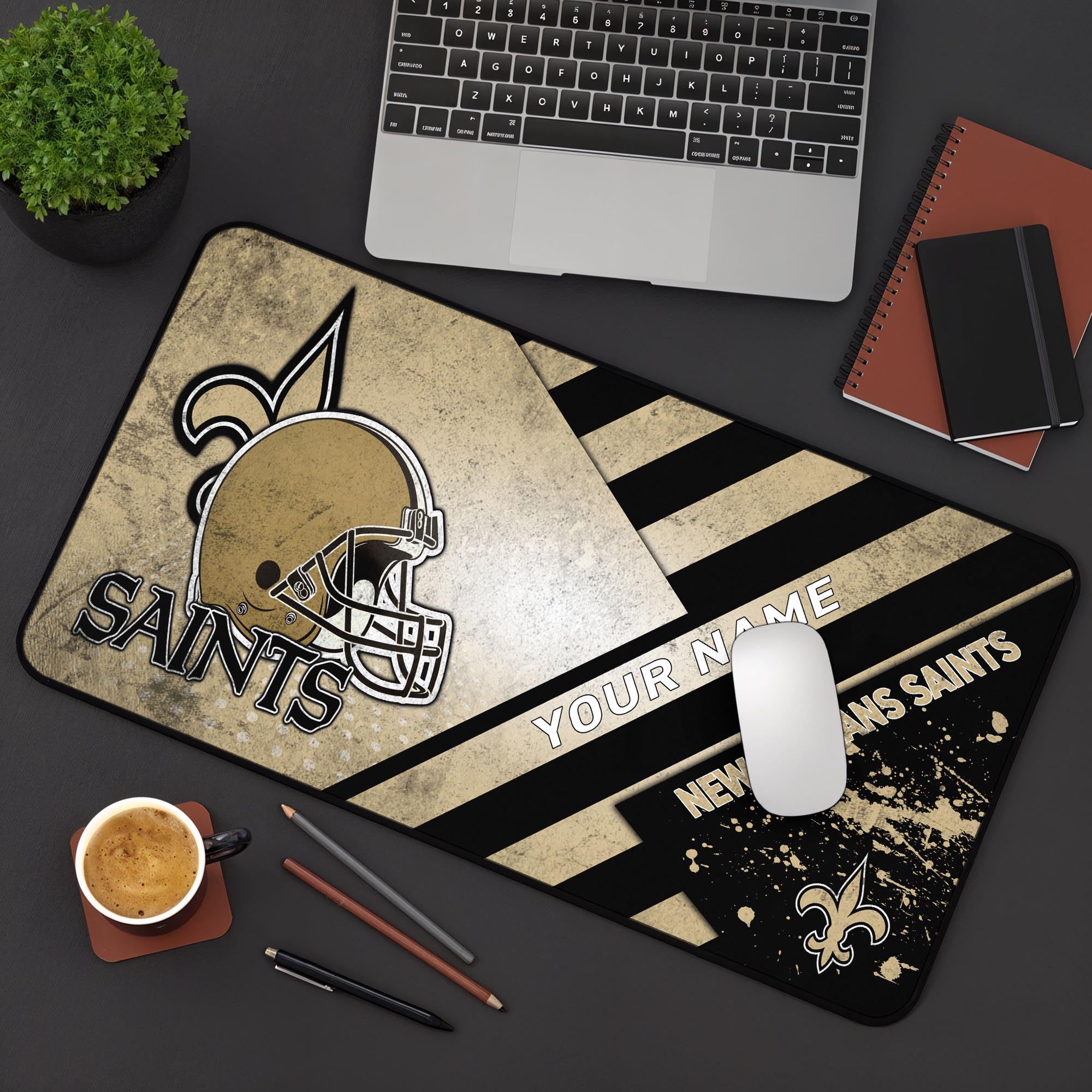 New Orleans Saints 2025 Version Mouse Pad Custom Printed, Sport Team Mouse Pad, Sport Gift For Fans
