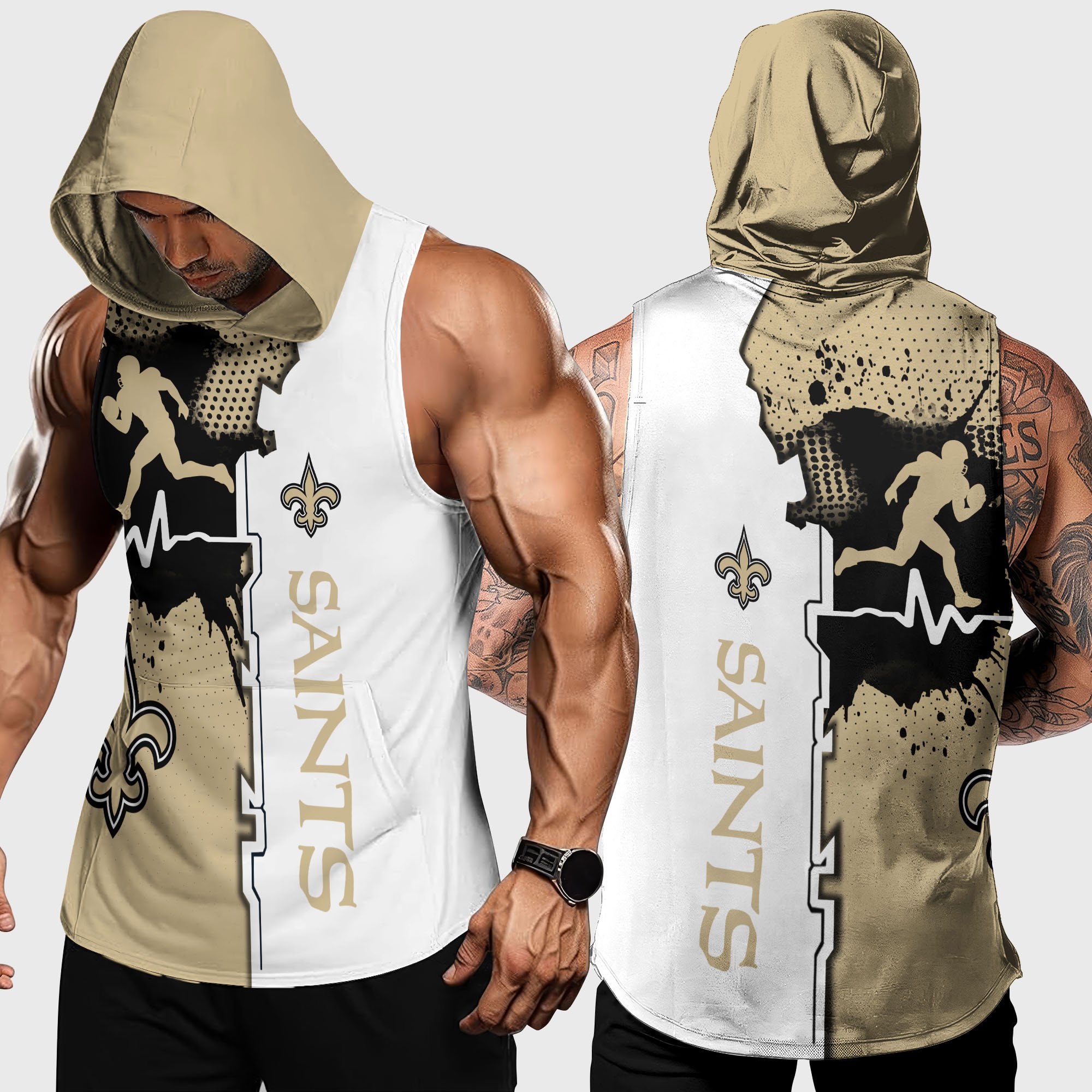 New Orleans Saints Hoodie Tanktop Custom Your Name, Football Team Hoodie Tanktop, Gift For Football Lovers