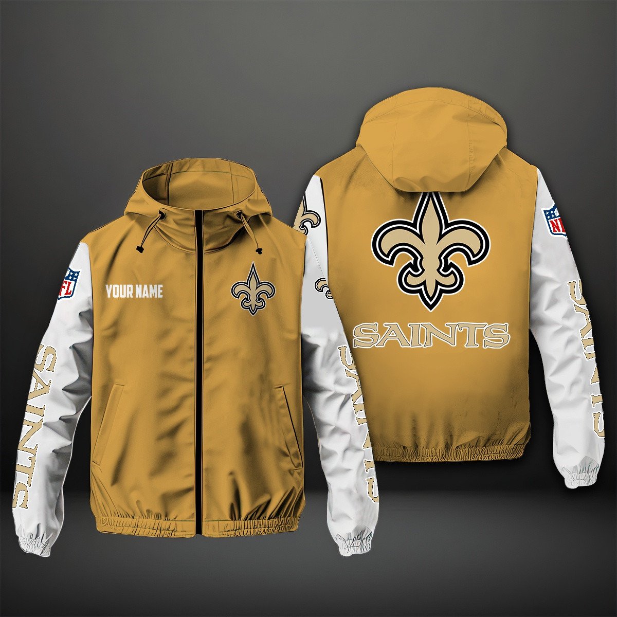 New Orleans Saints NFL Personalized Windbreaker Jacket For Fan