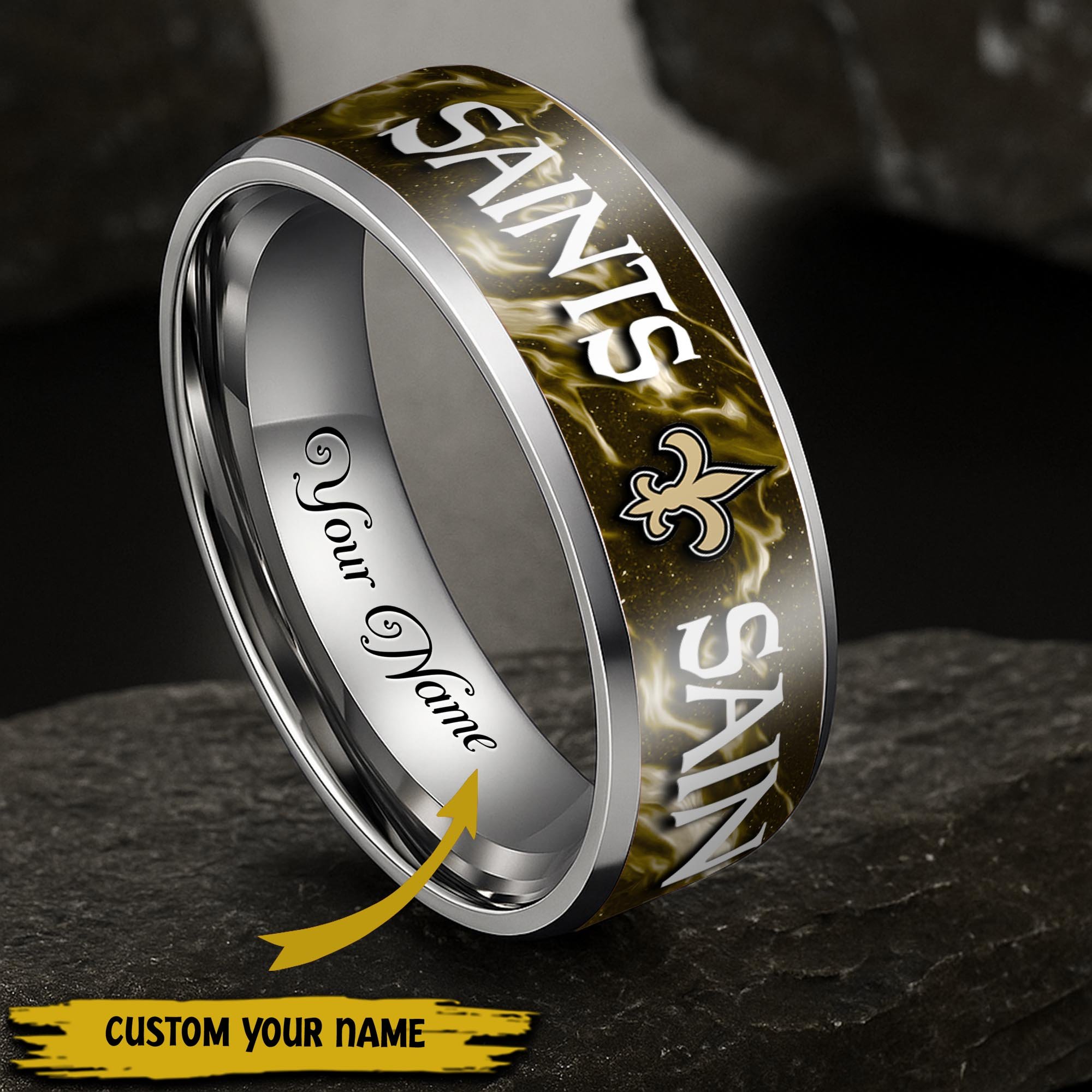 New Orleans Saints Stainless Steel Rings Comes With Box 2025 Versions, Gifts For Fan