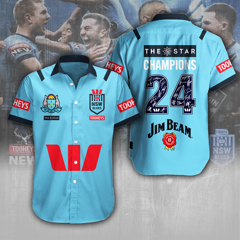 New South Wales Blues State Of Origin Hawaiian Shirt Gifts For Fans