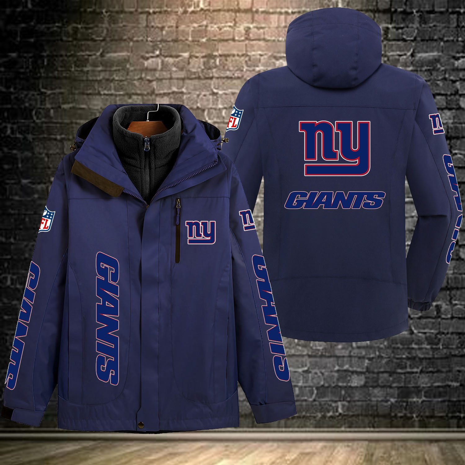New York Giants NFL Personalized Windbreaker Jacket For Fan
