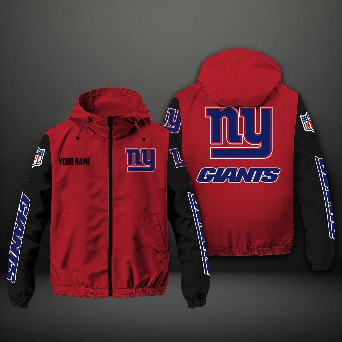 New York Giants NFL Personalized Windbreaker Jacket For Fan