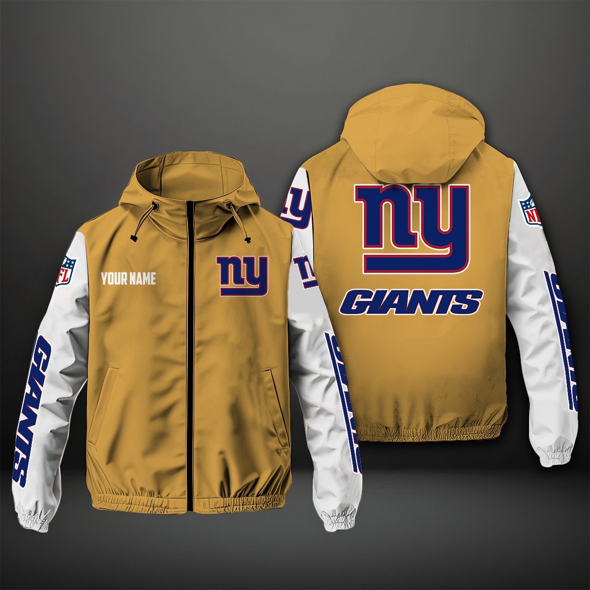 New York Giants NFL Personalized Windbreaker Jacket For Fan
