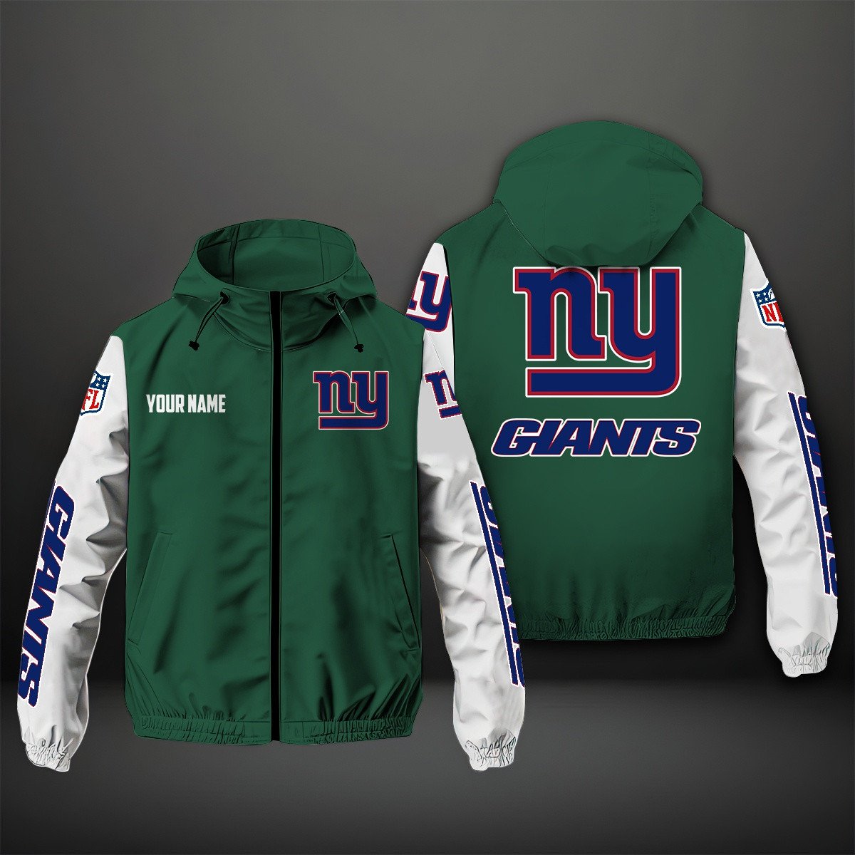 New York Giants NFL Personalized Windbreaker Jacket For Fan