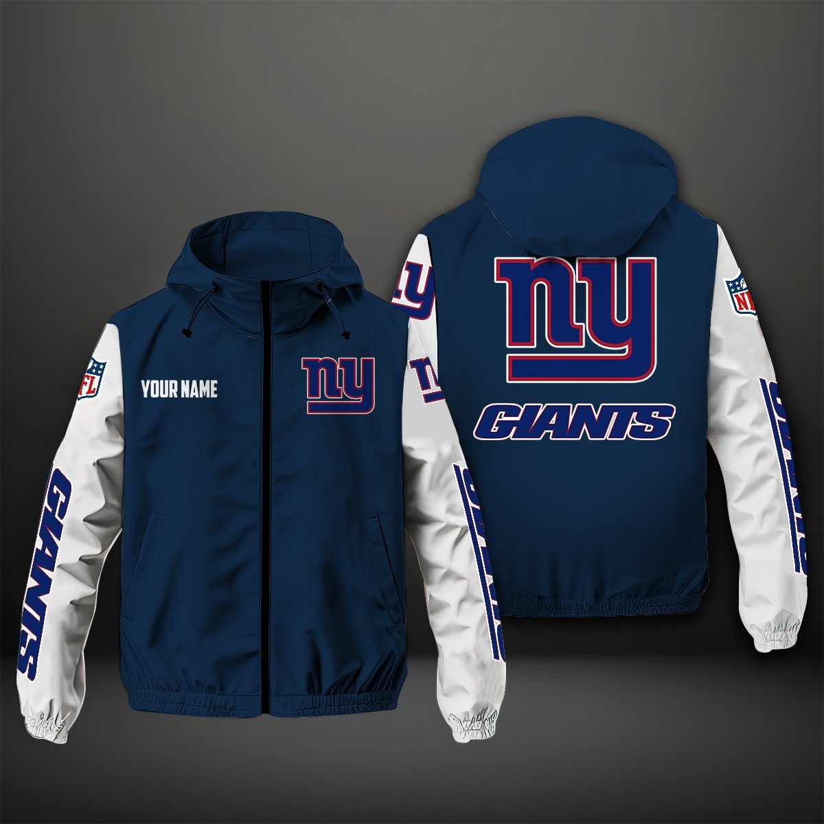 New York Giants NFL Personalized Windbreaker Jacket For Fan
