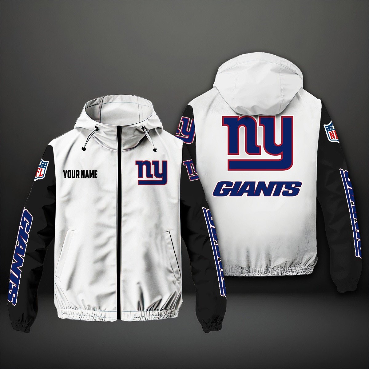 New York Giants NFL Personalized Windbreaker Jacket For Fan