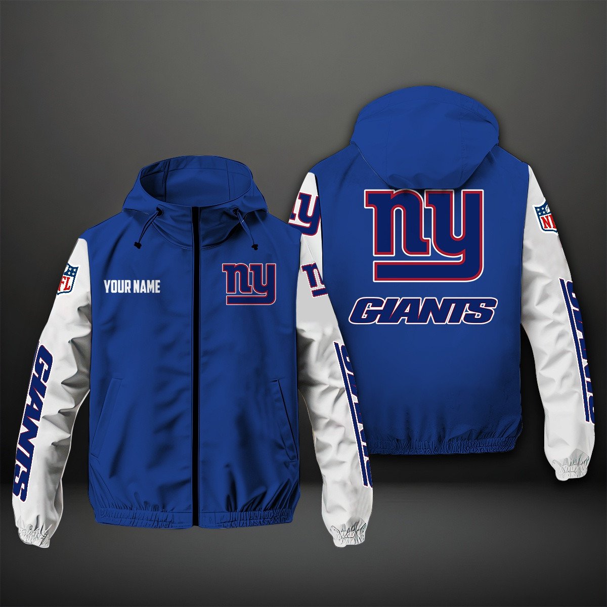 New York Giants NFL Personalized Windbreaker Jacket For Fan