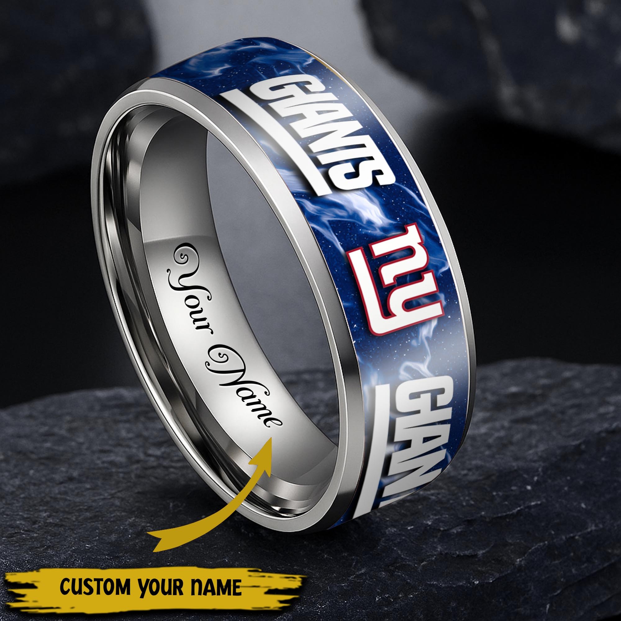 New York Giants Stainless Steel Rings Comes With Box 2025 Versions, Gifts For Fan