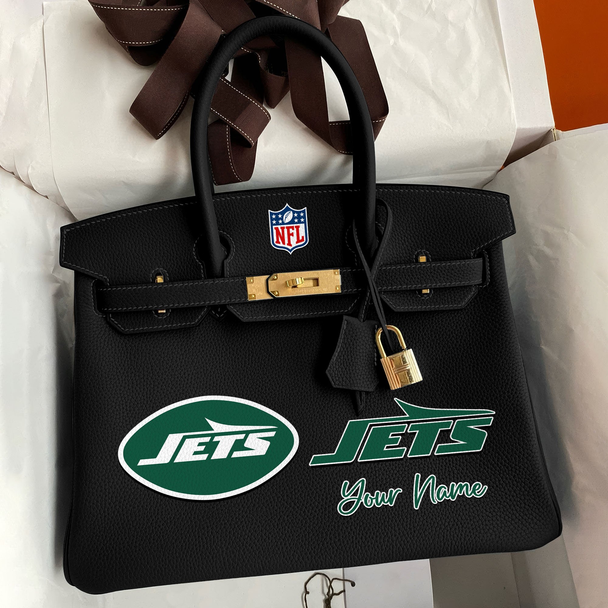 New York Jets Deluxe Handbag For Women Custom Your Name 2025 Versions, Sport Deluxe Handbag