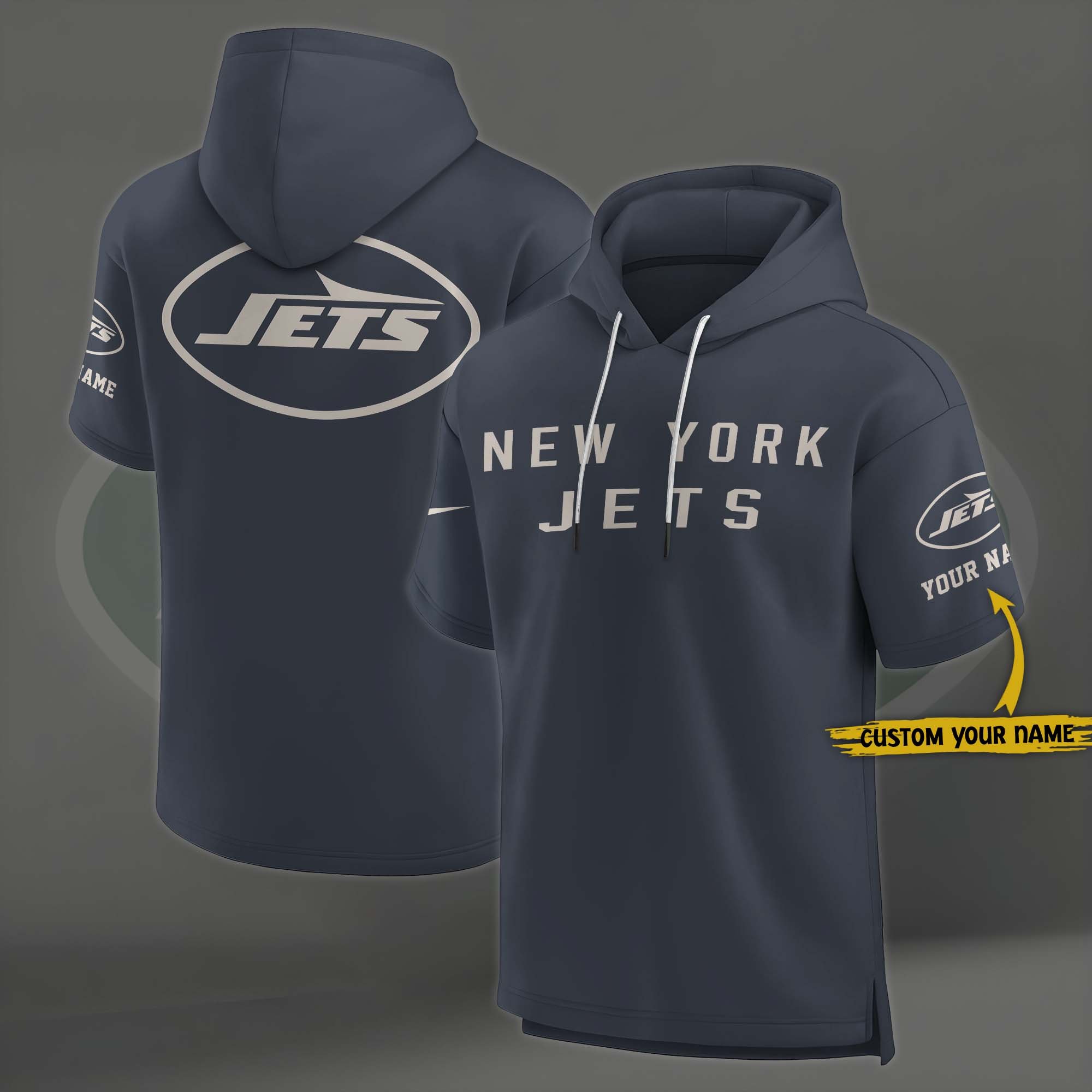New York Jets Elements Future Ground Lettering Short Sleeve Pullover Hoodie Custom Name, Gifts For Football Lovers EHIVM 03051158