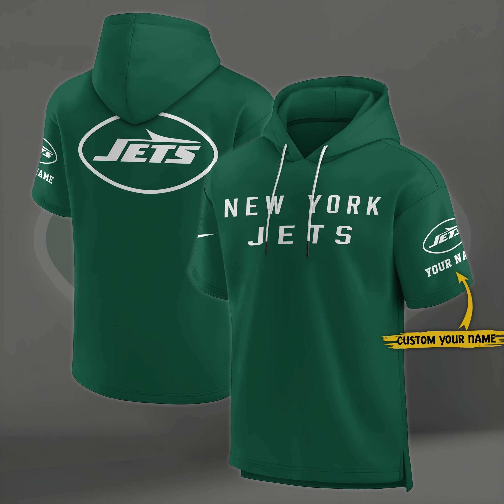 New York Jets Elements Future Ground Lettering Short Sleeve Pullover Hoodie Custom Name, Gifts For Football Lovers EHIVM 03121220