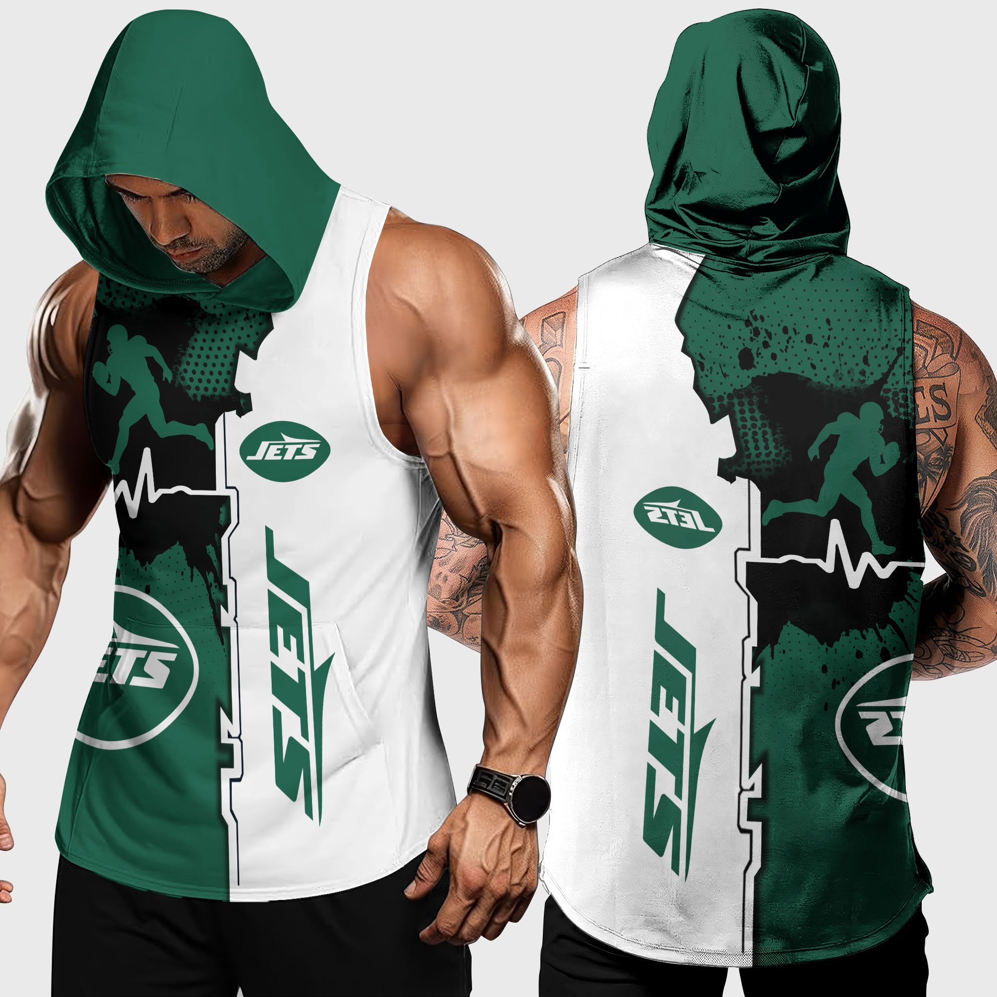 New York Jets Hoodie Tanktop Custom Your Name, Football Team Hoodie Tanktop, Gift For Football Lovers