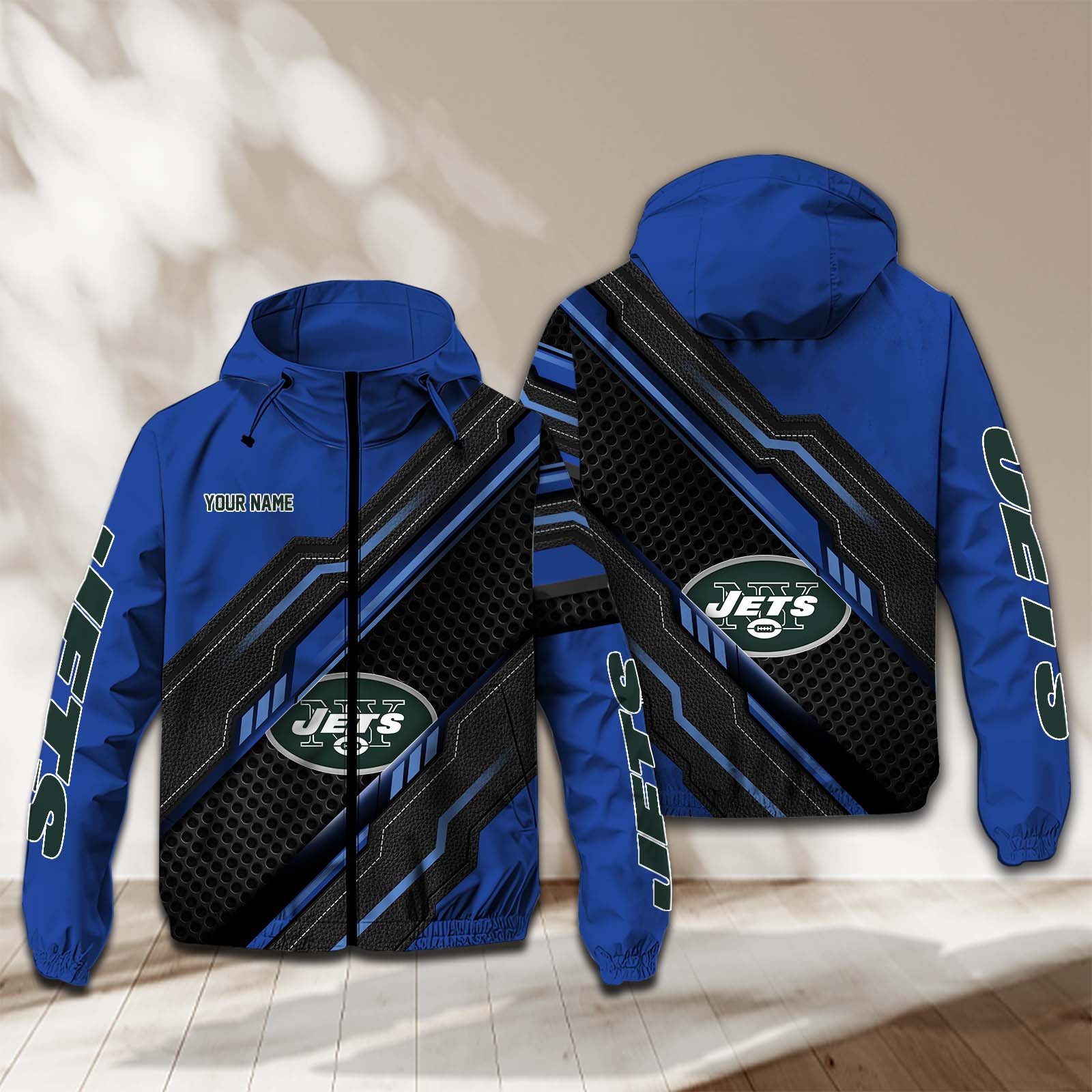 New York Jets NFL Personalized Windbreaker Jacket For Fan