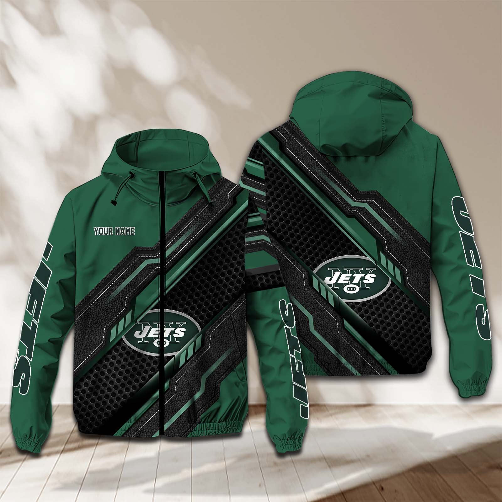 New York Jets NFL Personalized Windbreaker Jacket For Fan