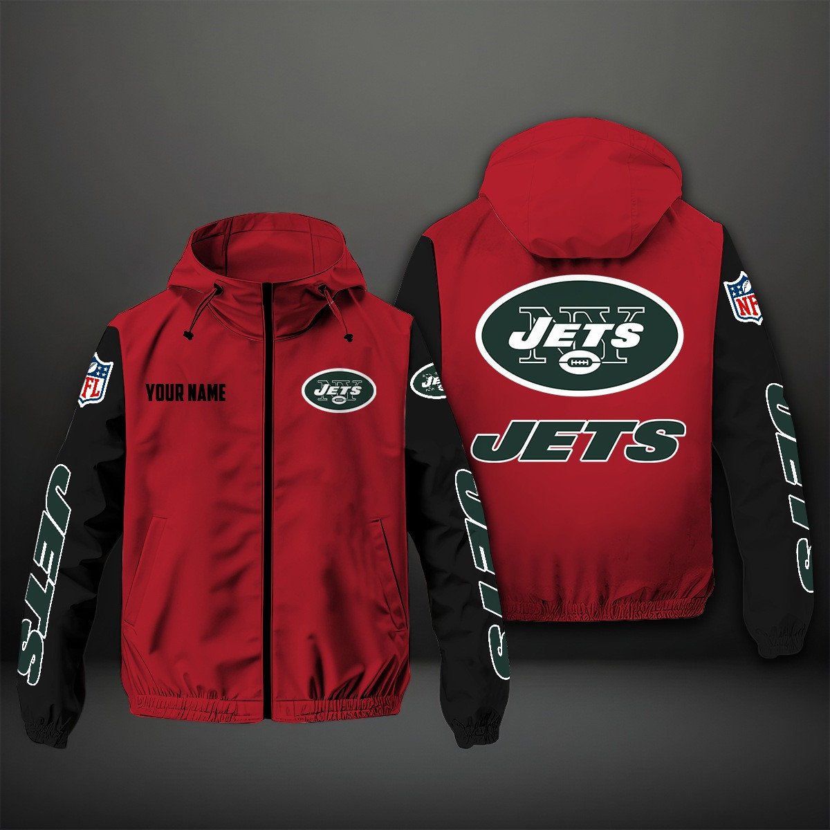 New York Jets NFL Personalized Windbreaker Jacket For Fan