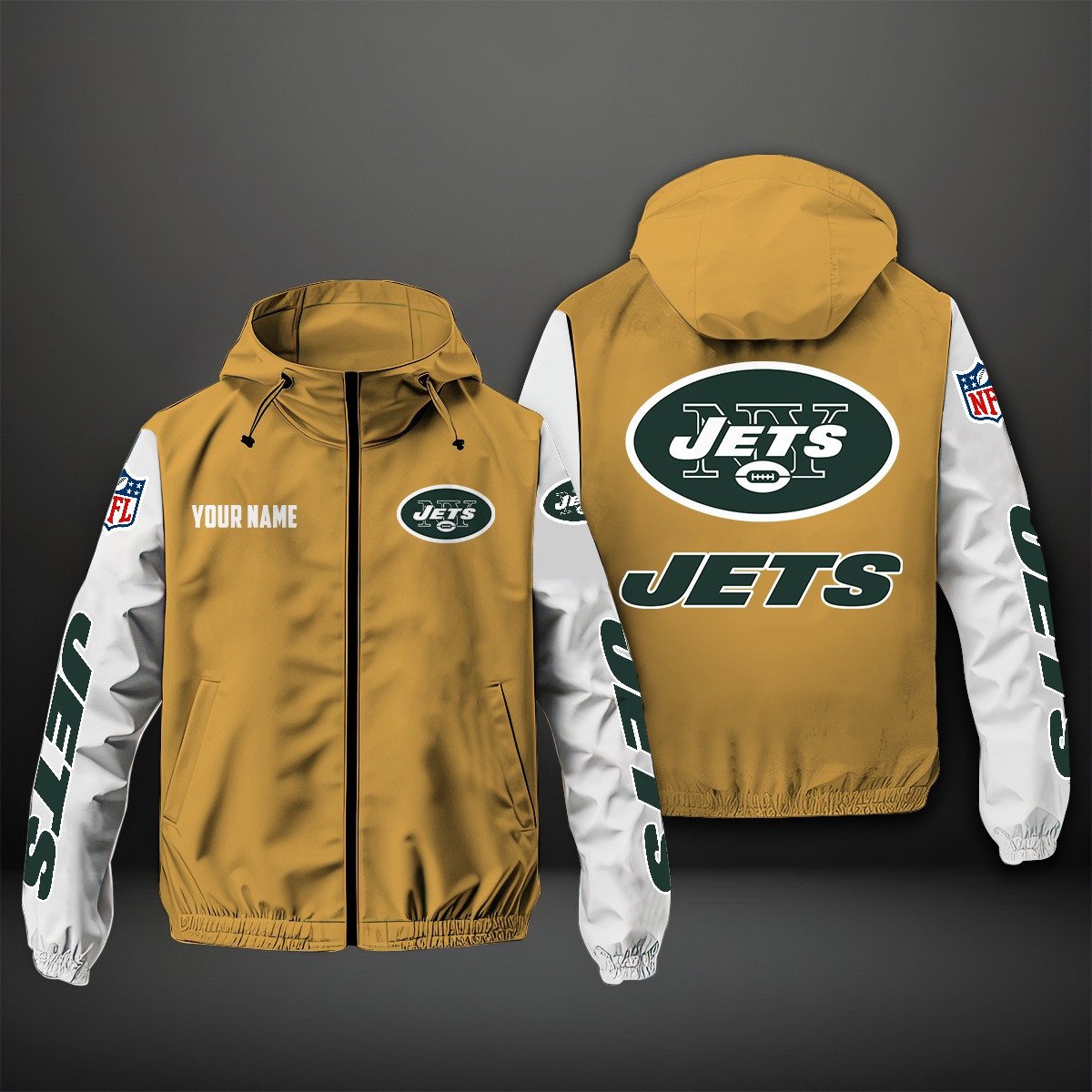New York Jets NFL Personalized Windbreaker Jacket For Fan