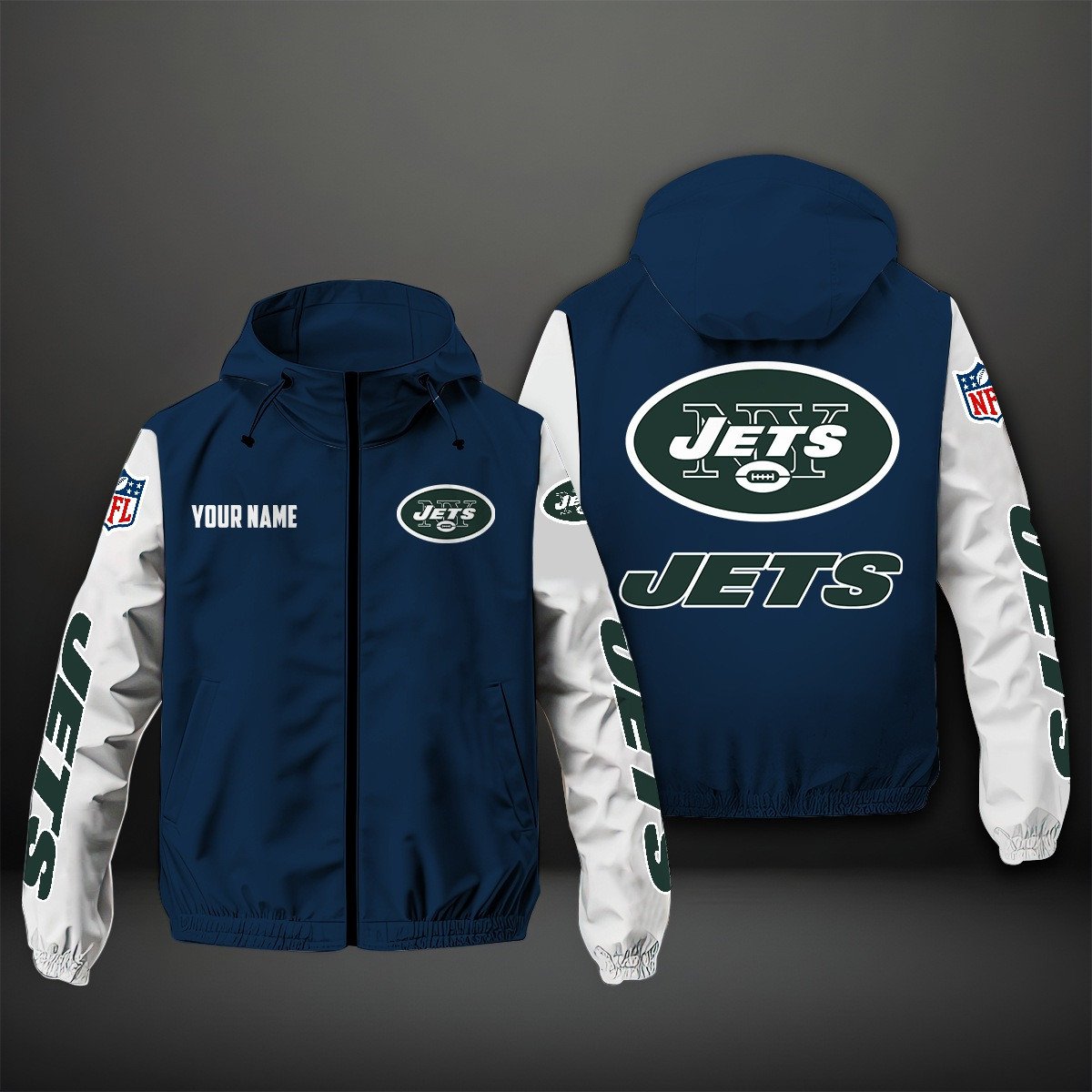 New York Jets NFL Personalized Windbreaker Jacket For Fan