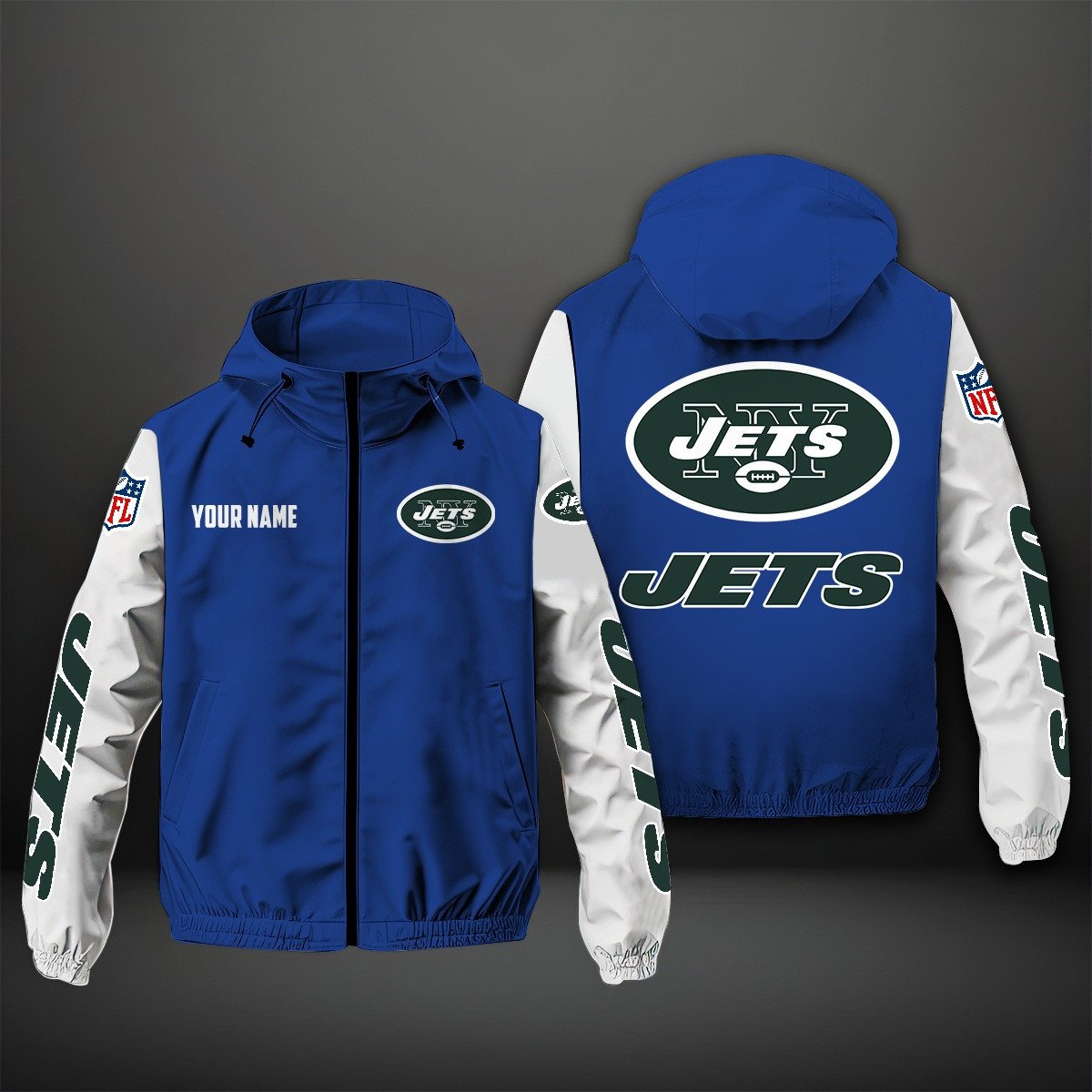 New York Jets NFL Personalized Windbreaker Jacket For Fan