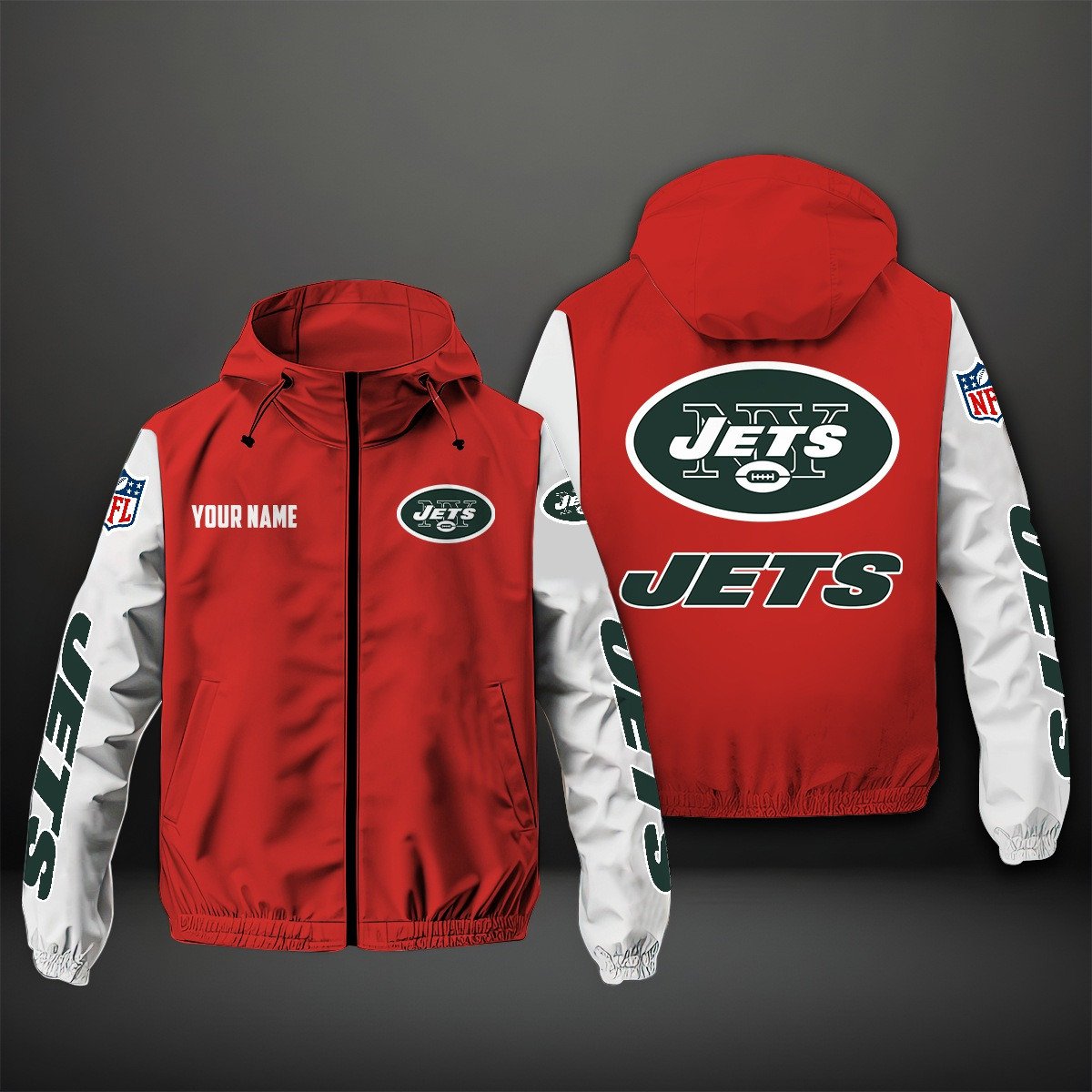 New York Jets NFL Personalized Windbreaker Jacket For Fan