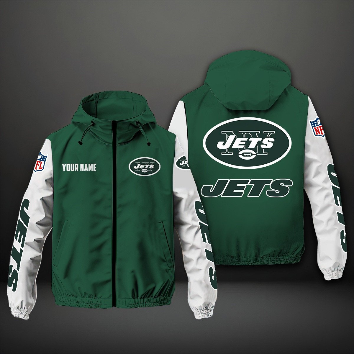 New York Jets NFL Personalized Windbreaker Jacket For Fan