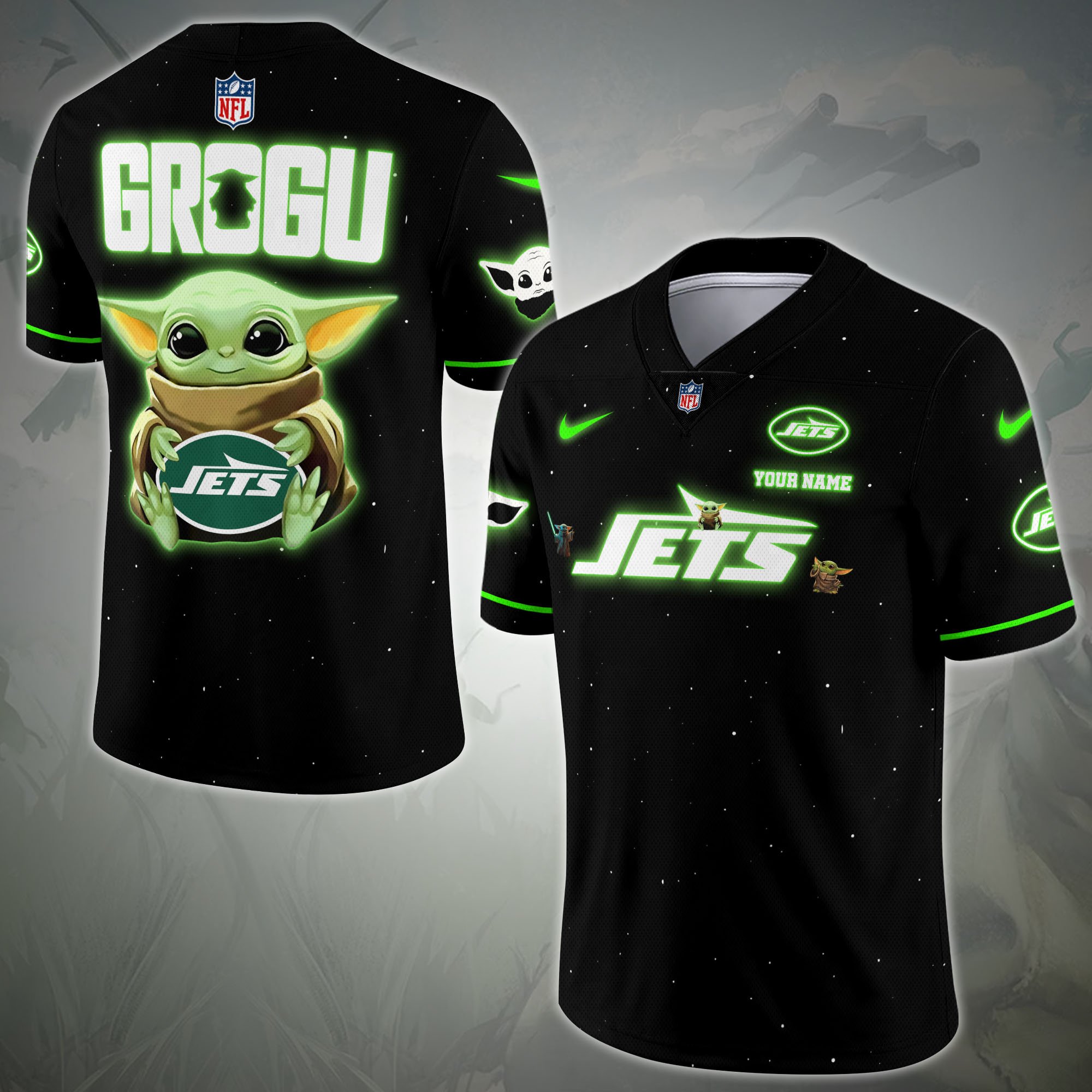 New York Jets Sport Team Vneck Football Jersey Custom Name, Sport Team Shirt For Fan, Sport Gifts