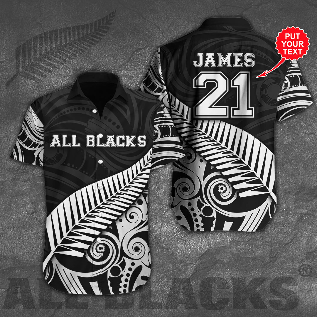 New Zealand National Rugby Union Team All Blacks Rugby World Cup Hawaiian Shirt Gifts For Fans