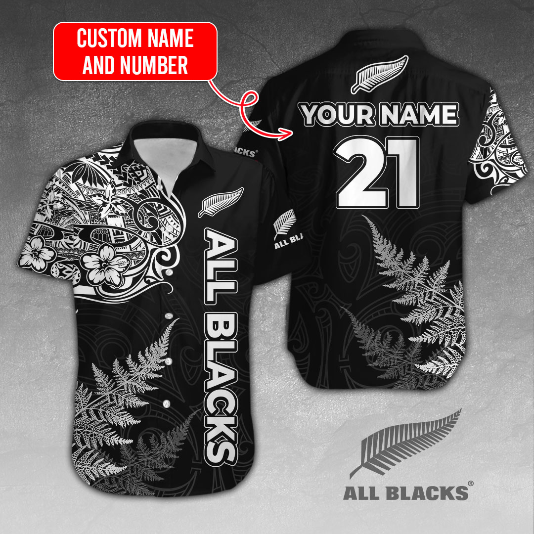 New Zealand National Rugby Union Team All Blacks Rugby World Cup Hawaiian Shirt Gifts For Fans