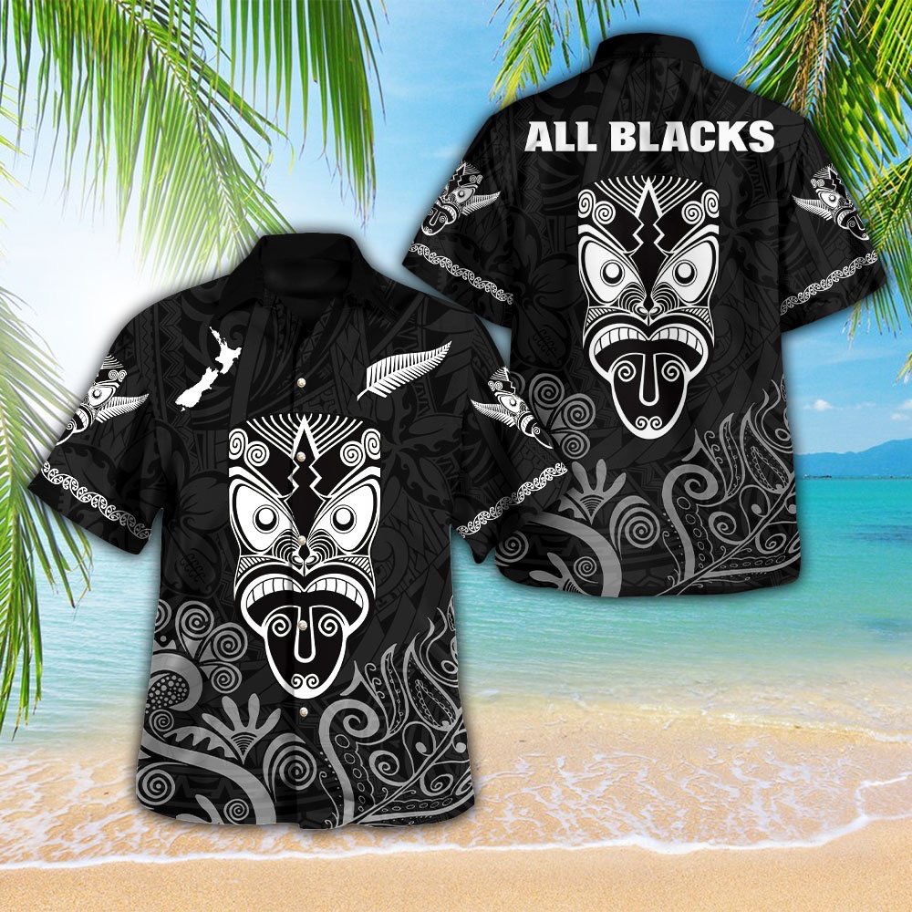 New Zealand National Rugby Union Team All Blacks Rugby World Cup Hawaiian Shirt Gifts For Fans