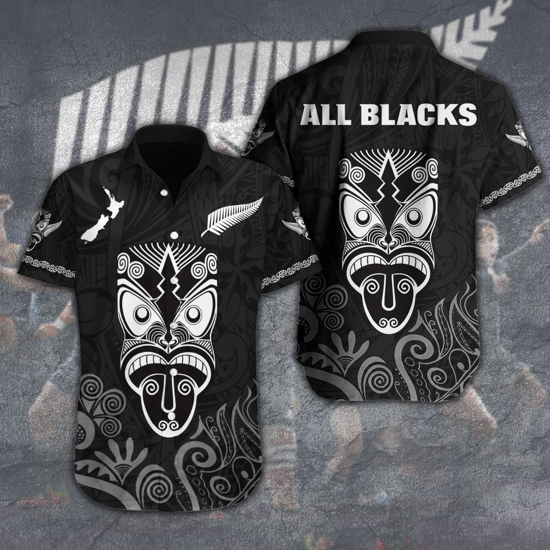 New Zealand National Rugby Union Team All Blacks Rugby World Cup Hawaiian Shirt Gifts For Fans