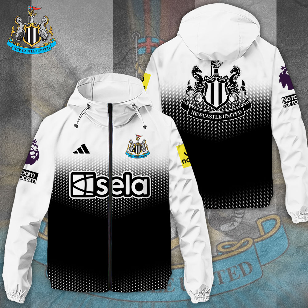 Newcastle United EPL Style Windbreaker Jacket For Fans
