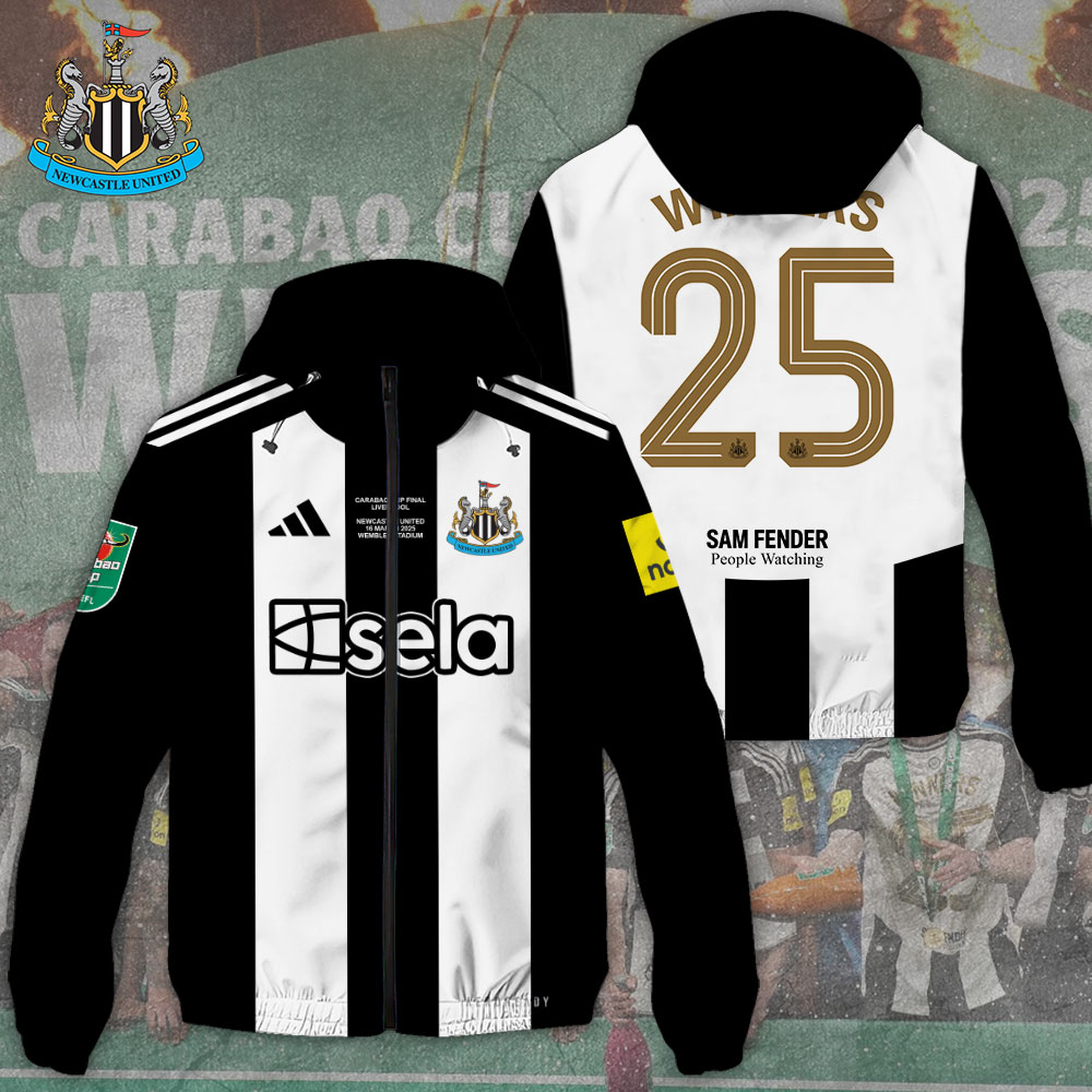Newcastle United EPL Style Windbreaker Jacket For Fans