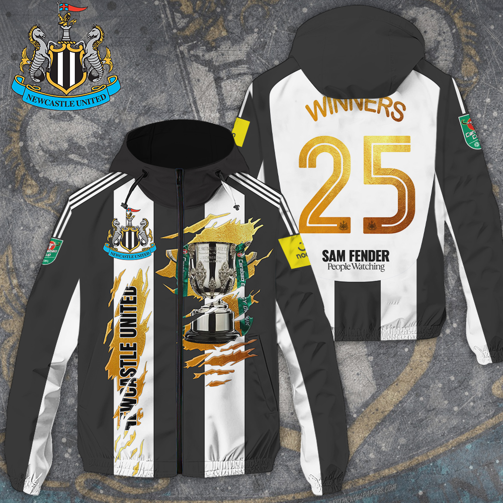 Newcastle United EPL Style Windbreaker Jacket For Fans