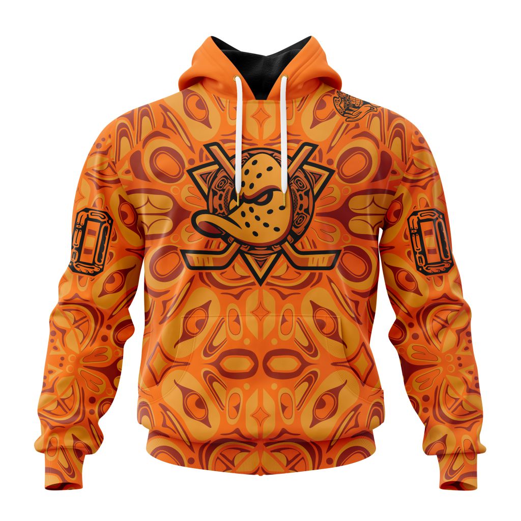 NHL Anaheim Ducks Special National Day For Truth And Reconciliation Design Unisex Performance Hoodie