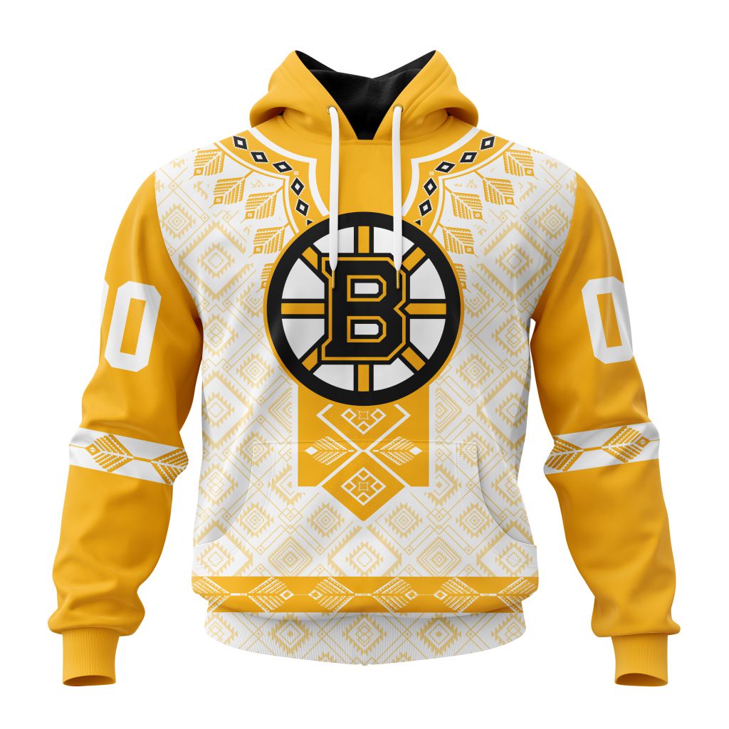 NHL Boston Bruins Special Native Heritage Design Unisex Performance Hoodie