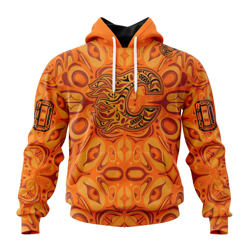 NHL Calgary Flames Special National Day For Truth And Reconciliation Design Unisex Performance Hoodie
