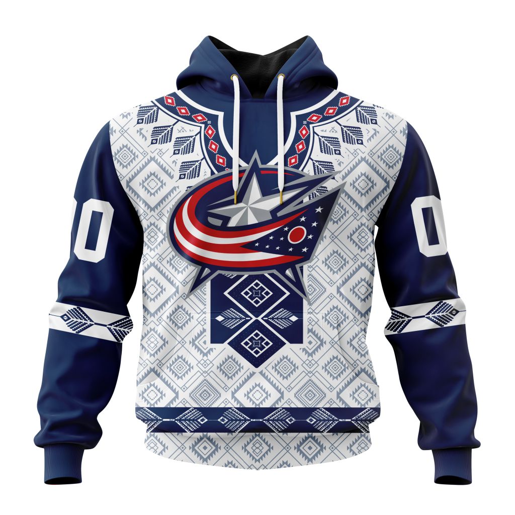 NHL Columbus Blue Jackets Special Native Heritage Design Unisex Performance Hoodie