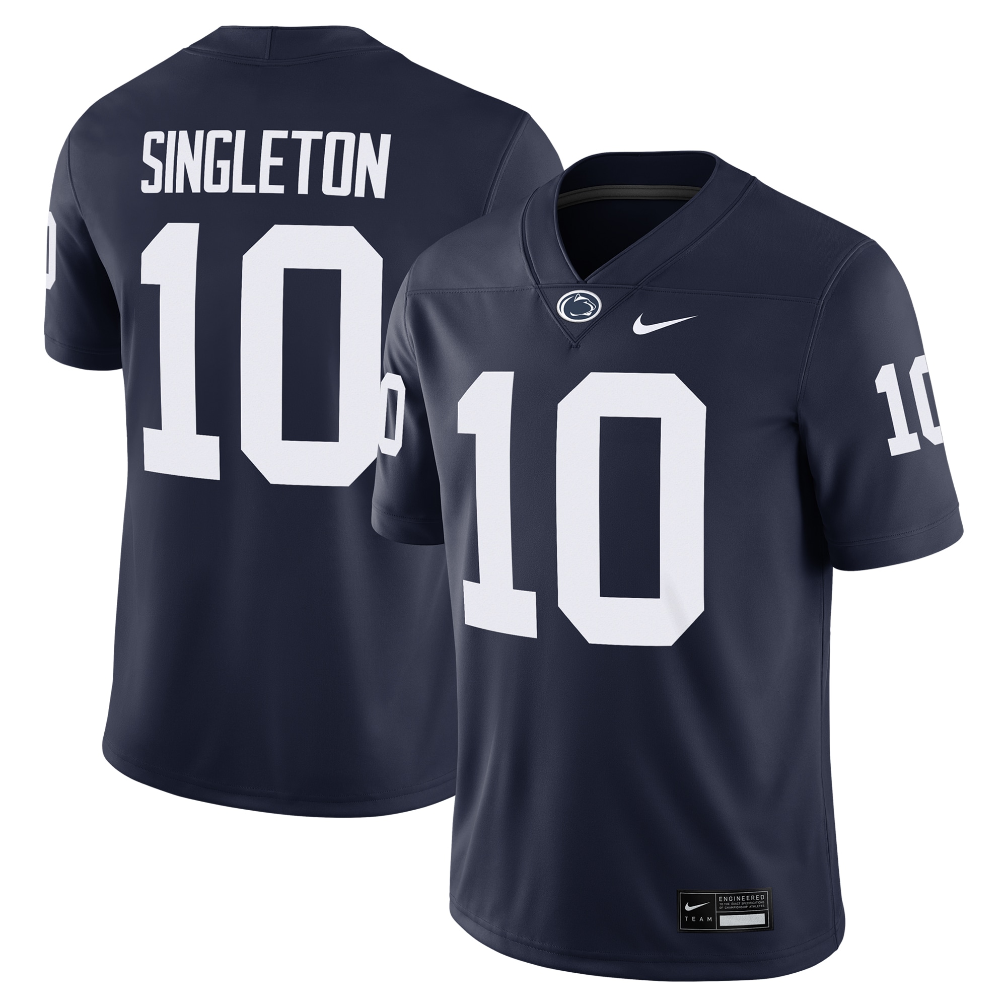 Nicholas Singleton Penn State Nittany Lions Nike NIL Football Game Jersey - Navy