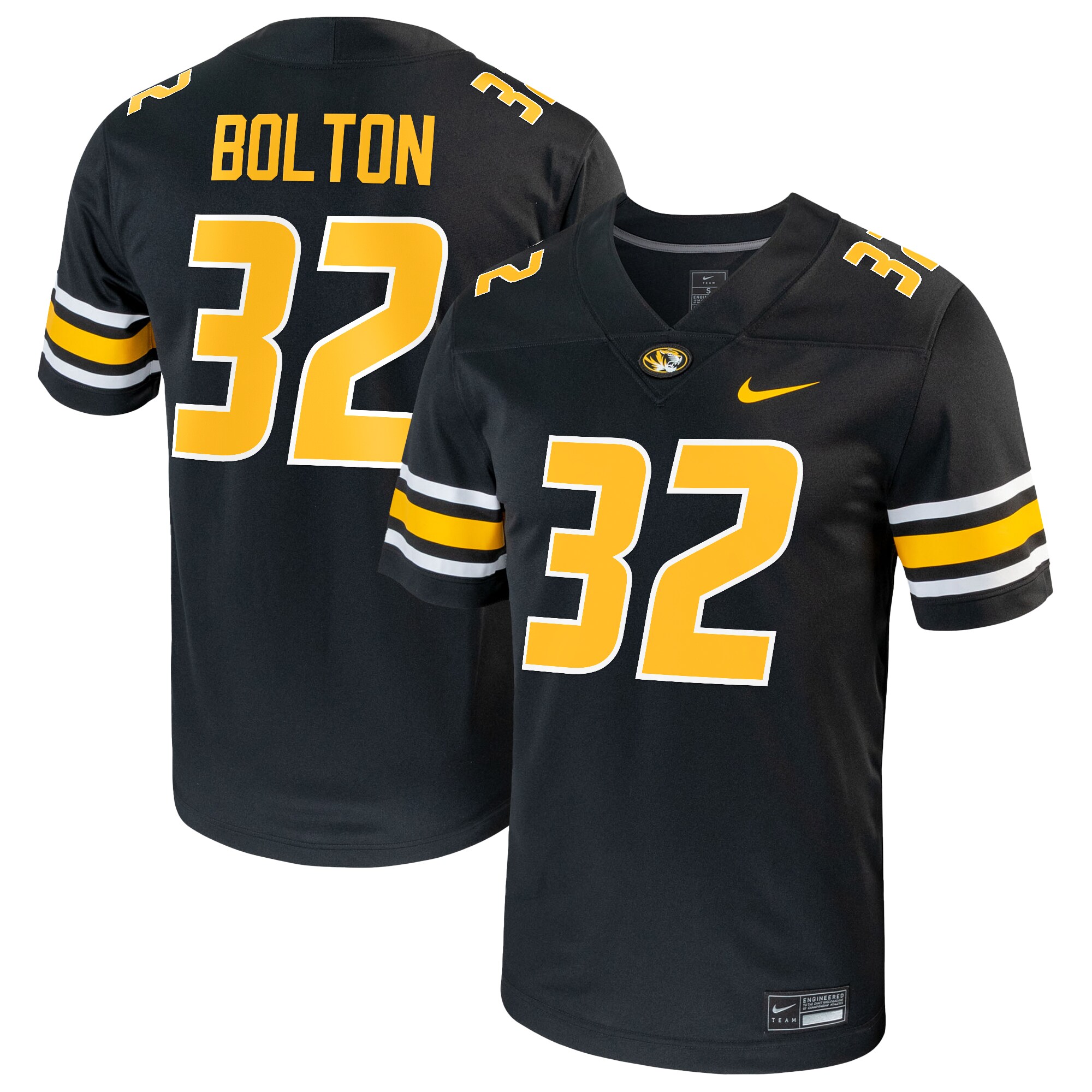 Nick Bolton Missouri Tigers Nike Replica Jersey - Black