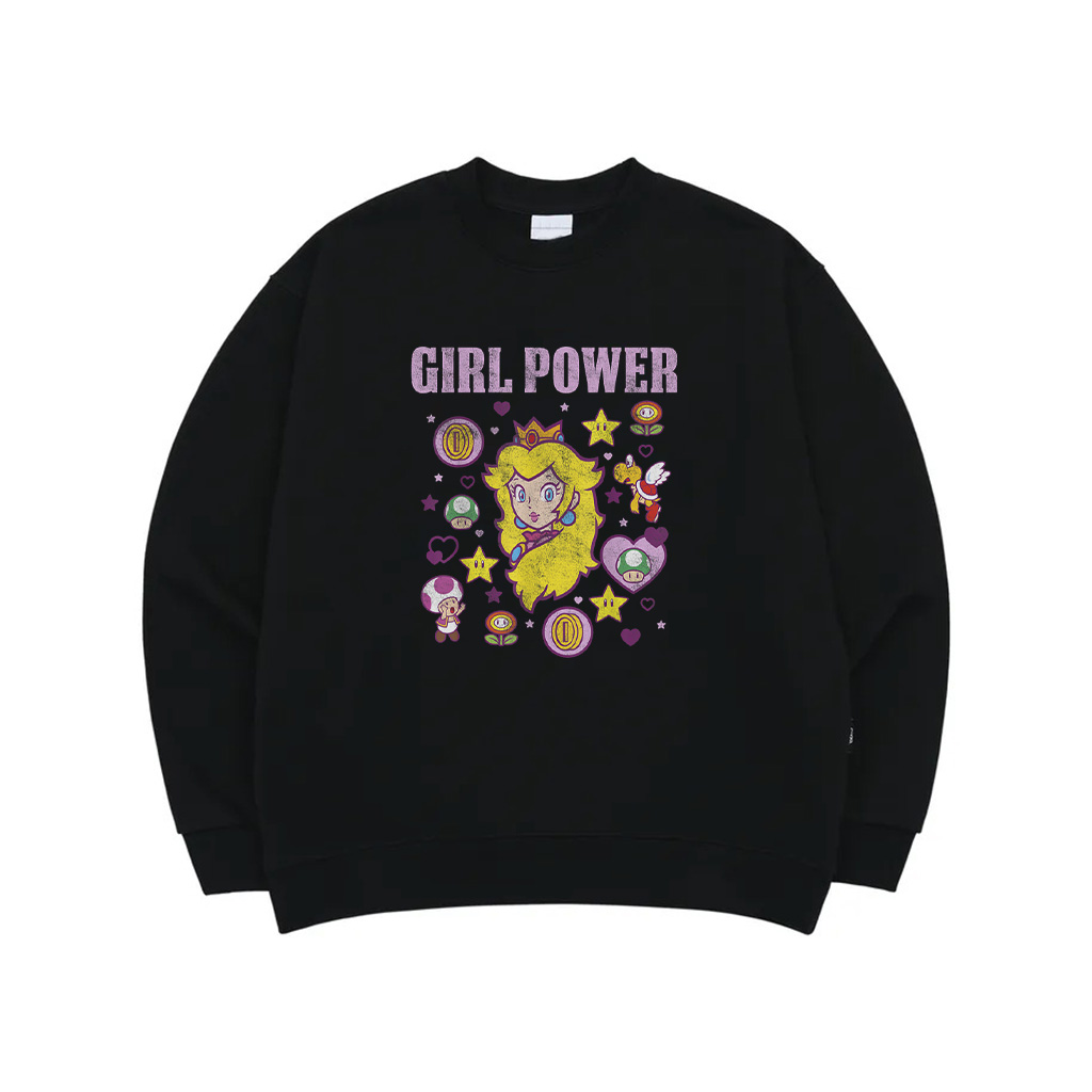Nintendo Super Mario Peach Girl Power Icons Graphic Sweatshirt Sweatshirt 1