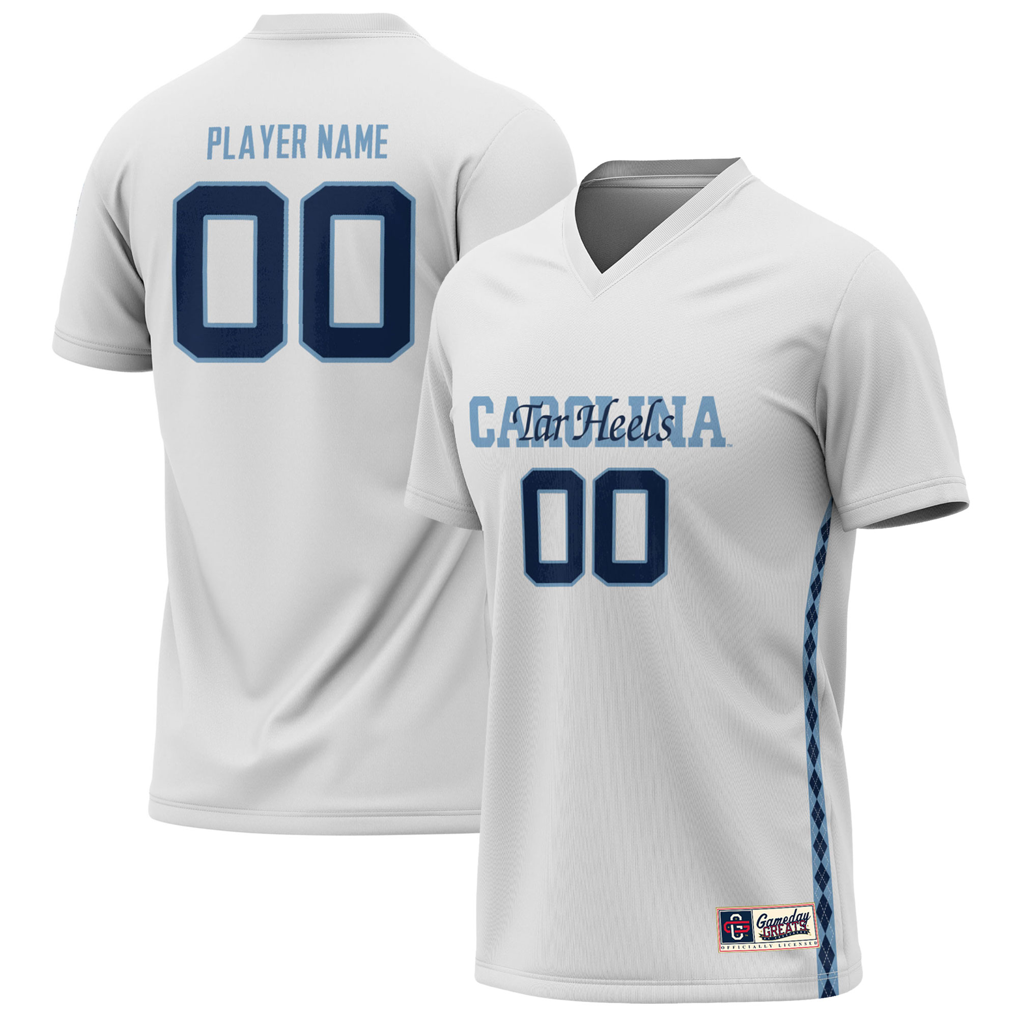 North Carolina Tar Heels Gameday Greats Unisex NIL Pick A Player Lightweight Womens Soccer Jersey - White