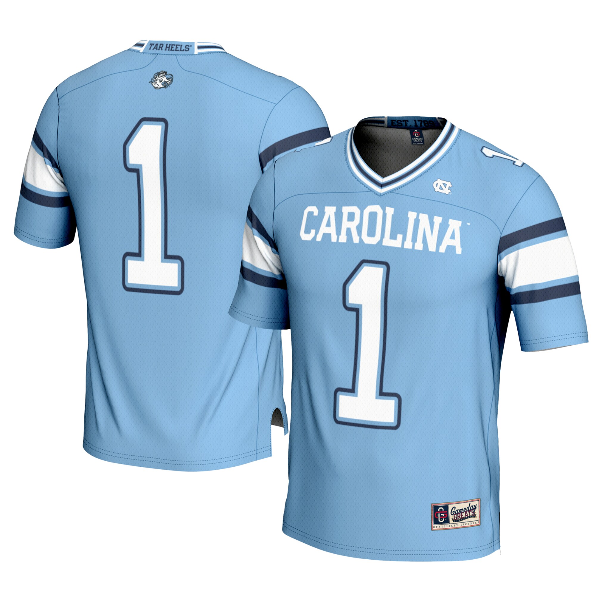 North Carolina Tar Heels Gameday Greats Youth #1 Football Jersey - Carolina Blue