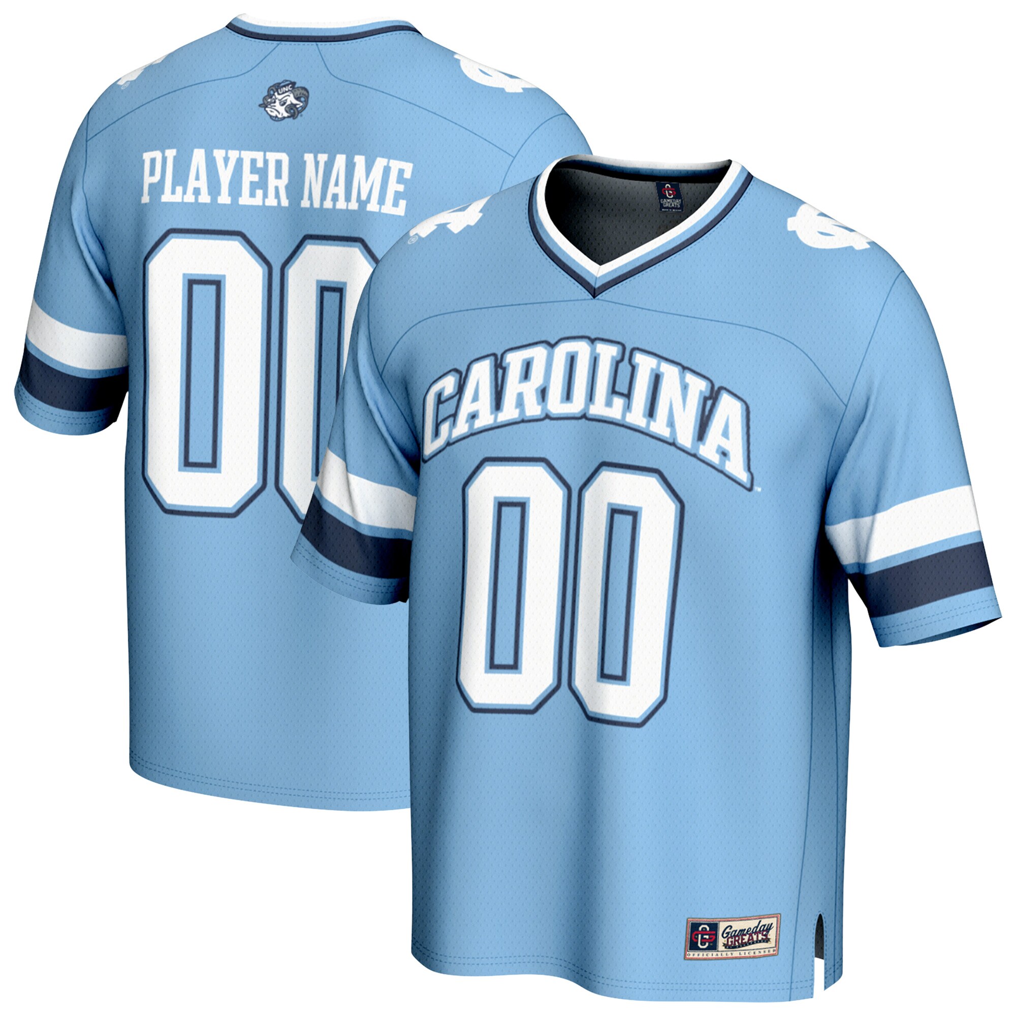 North Carolina Tar Heels Gameday Greats Youth NIL Pick A Player Football Fashion Jersey - Carolina Blue