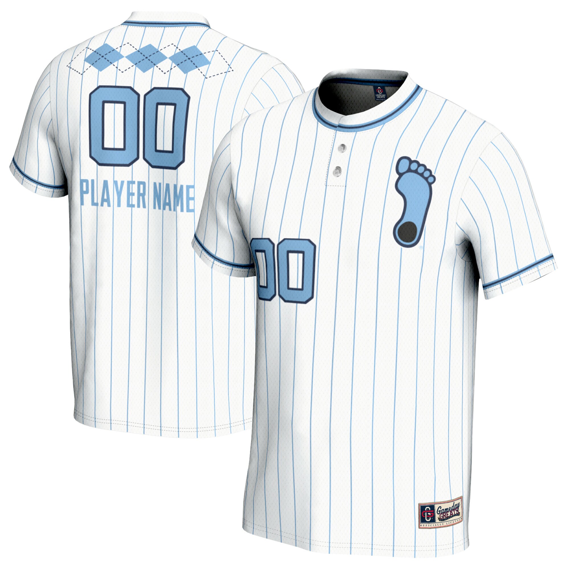 North Carolina Tar Heels Gameday Greats Youth NIL Pick A Player Lightweight Softball Jersey - White