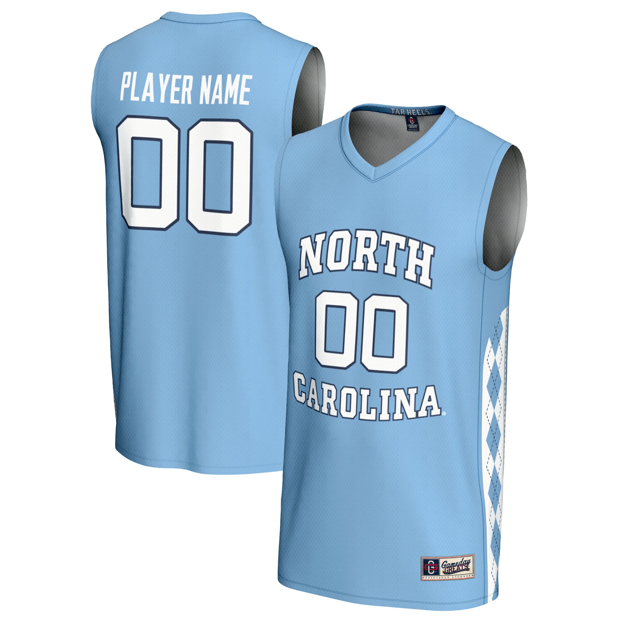 North Carolina Tar Heels Gameday Greats Youth NIL Pick A Player Lightweight Womens Basketball Jersey - Carolina Blue